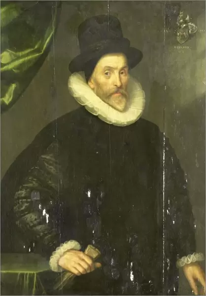 Gualtero del Prado b 1535- 1618 Portrait Standing half-way