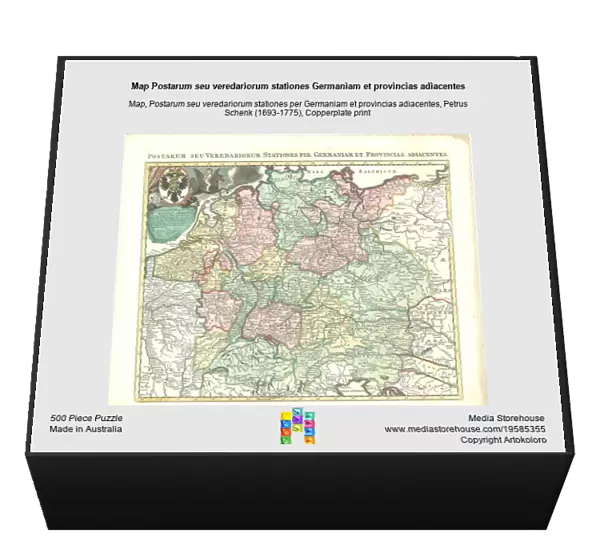 Map Postarum seu veredariorum stationes Germaniam et provincias adiacentes