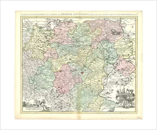 Map Illustrissimo principi Ioanni Georgio fuci Saxoniae hanc Thuring