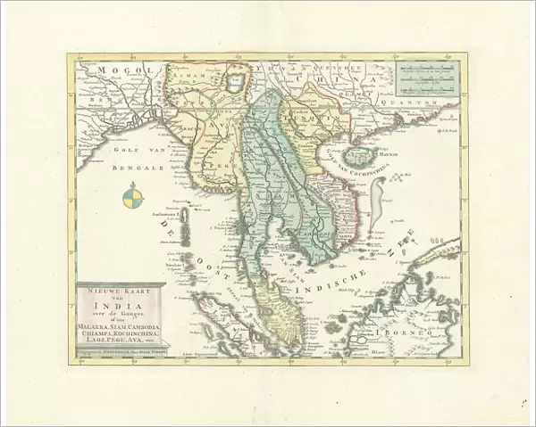 Map Nieuwe kaart van India de Ganges van Malakka