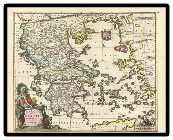 Map Hellas seu Graecia universa Frederick de Wit
