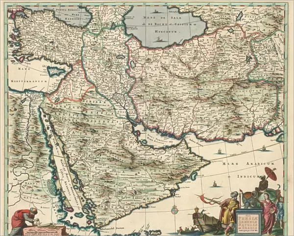 Map Nova Persiae Armeniae Natoliae et Arabiae descriptio