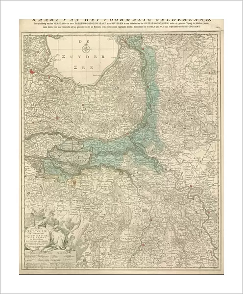Map Ducatus Geldriae et comitatus Zutphaniae nova tabula