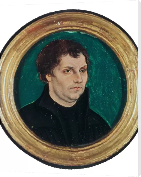 Capsule portrait Martin Luther 1525 Mixed technique