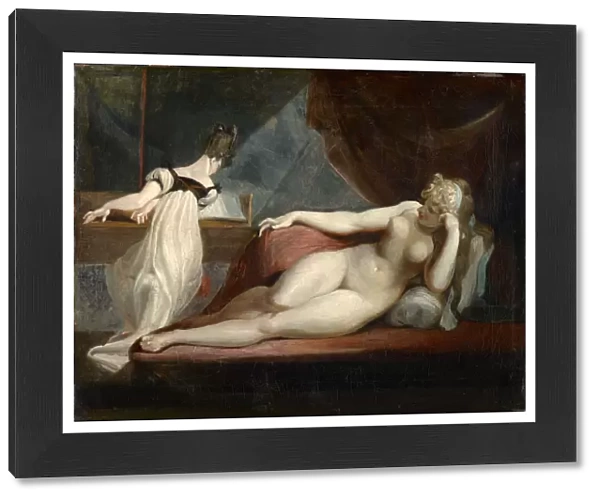 Resting female nude pianist 1799  /  1800 oil canvas