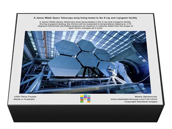A James Webb Space Telescope array being tested in the X-ray and cryogenic facility