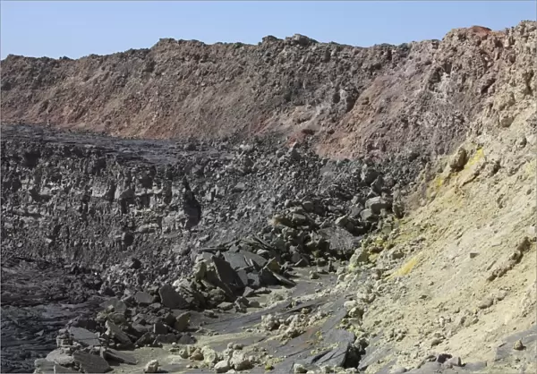 Caldera wall and North crater, Erta Ale volcano, Danakil Depression, Ethiopia