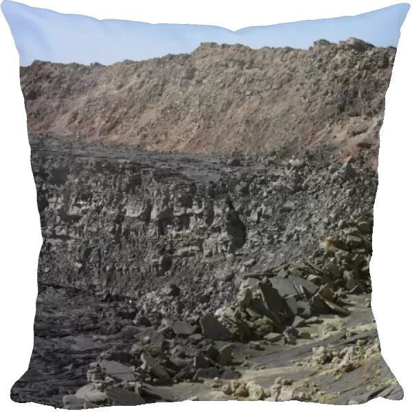 Caldera wall and North crater, Erta Ale volcano, Danakil Depression, Ethiopia