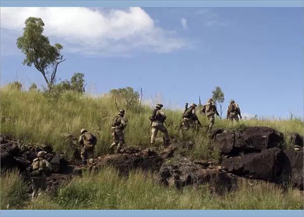 Marines patrol the Australian outback