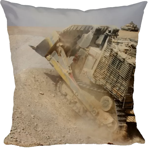 An Israel Defense Force Caterpillar D-9 clearing the way
