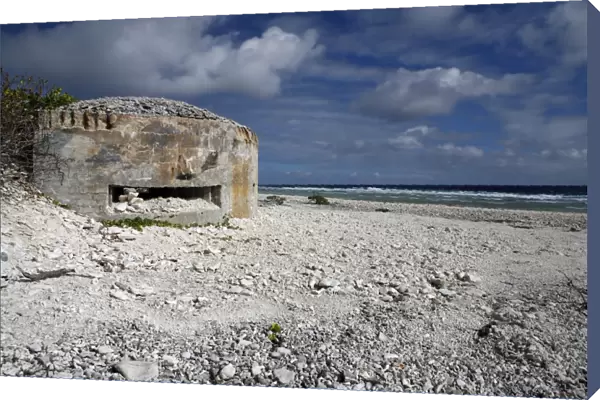 A crumbling bunker serves as a testament to the Japaneseas hold on Wake Island