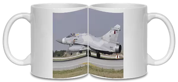 A Mirage 2000-5EDA of the Qatar Emiri Air Force landing at Konya Air Base