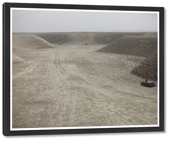 A large wadi near Kunduz, Afghanistan used as a shooting range