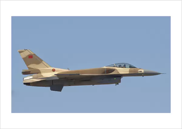 A Royal Moroccan Air Force F-16 Block 52+ flying above Morocco