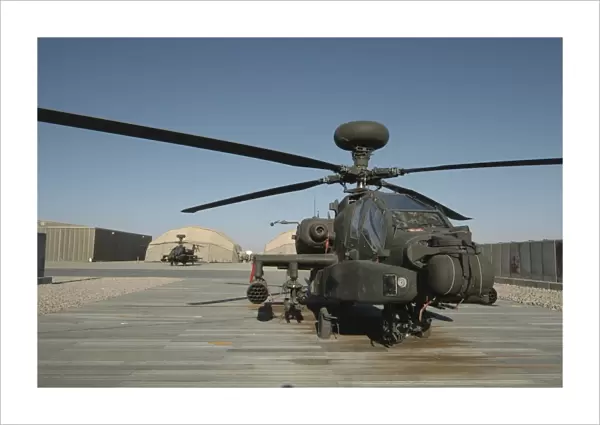 An Apache Helicopter at Camp Bastion, Afghanistan