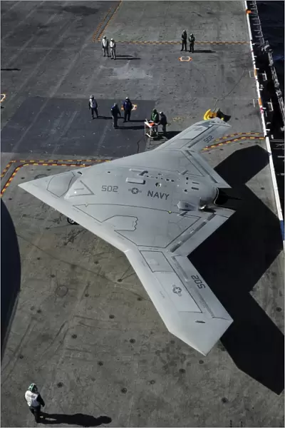 The experimental X-47B Unmanned Combat Air System Demonstrator