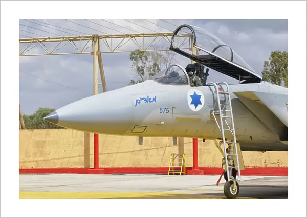 An F-15C Eagle Baz aircraft of the Israeli Air Force, Tel Nof Air Base, Israel
