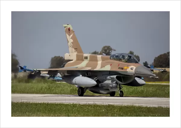 Israeli Air Forcee F-16I Sufa with practise bomb