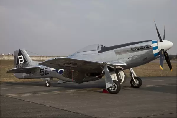 A U. S. Army Air Forces P-51 Mustang at Bremgarten Airfield, Germany