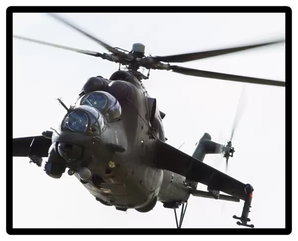 Polish Army Mil Mi-24V Hind in flight