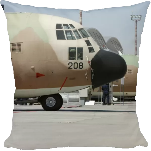 Israeli Air Force C-130 Karnaf aircraft at Nevatim Airbase