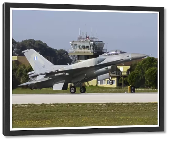Hellenic Air Force F-16D Block 52 landing at Araxos Air Base