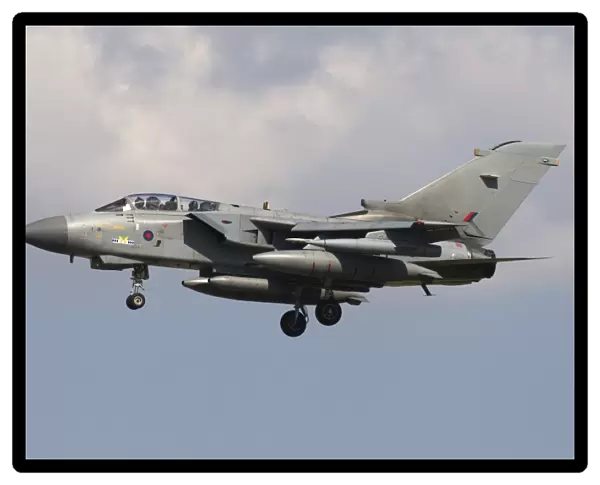 A Royal Air Force Tornado GR4 prepares for landing