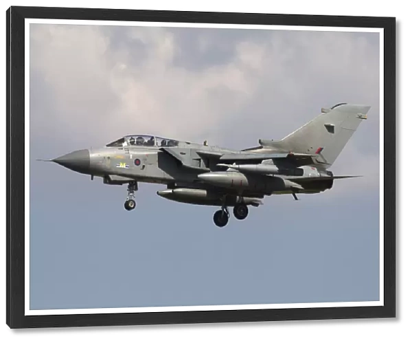 A Royal Air Force Tornado GR4 prepares for landing