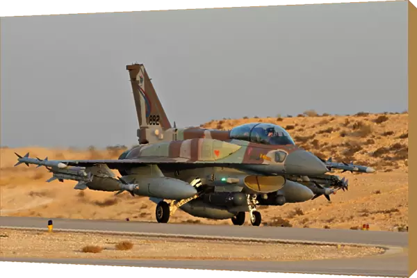 An F-16I Sufa of the Israeli Air Force taxiing on the runway