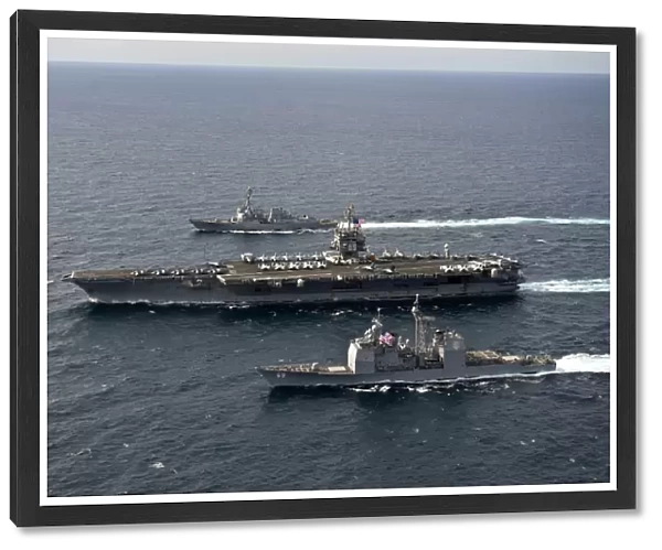 U. S. Navy ships transit the Atlantic Ocean