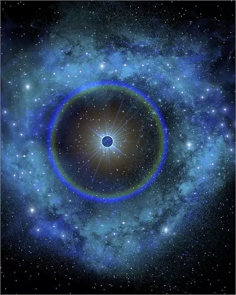 Artists concept of a supernova explosion