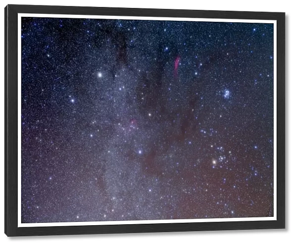 Deep sky image of the constellations Auriga and Taurus