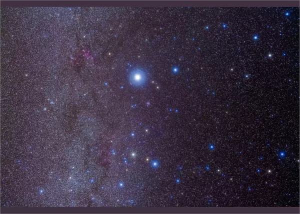 The constellation of Canis Major and nearby open clusters and nebulae