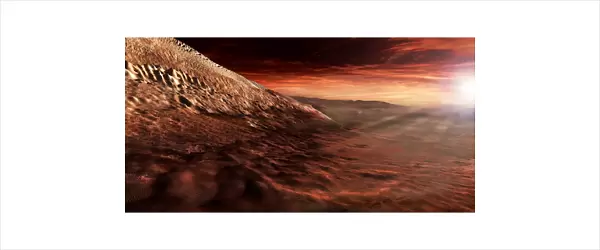 Dark dunes march along the floor of Gale Crater, Mars