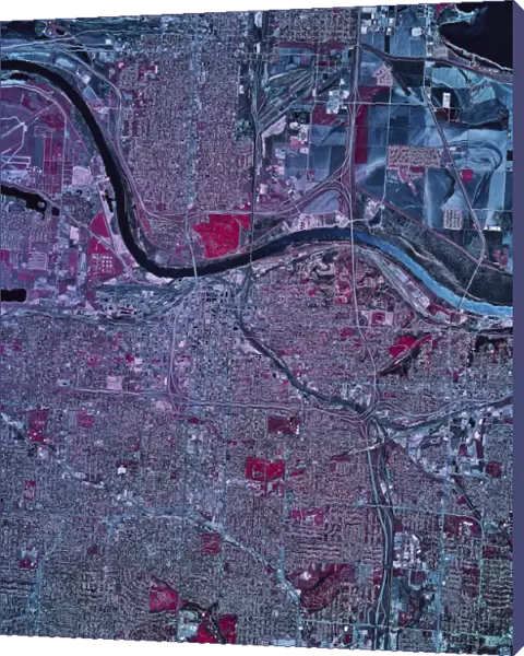 Satellite view of Omaha, Nebraska
