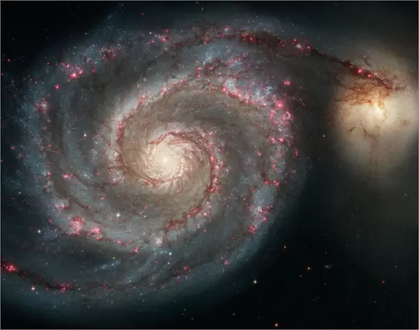 The whirlpool galaxy (M51) and companion galaxy