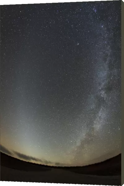 The Milky Way rivals with zodiacal light overlooking the Dashanbao Wetlands in China