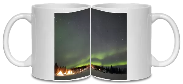 Aurora and Milky Way, Aurora Village, Yellowknife, Northwest Territories, Canada
