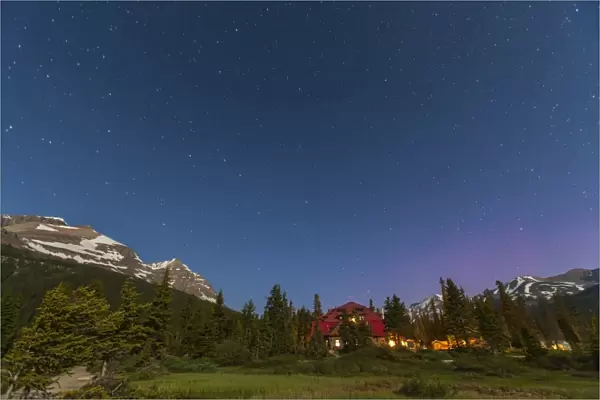 A moonlit nightscape taken in Banff National Park, Alberta Canada