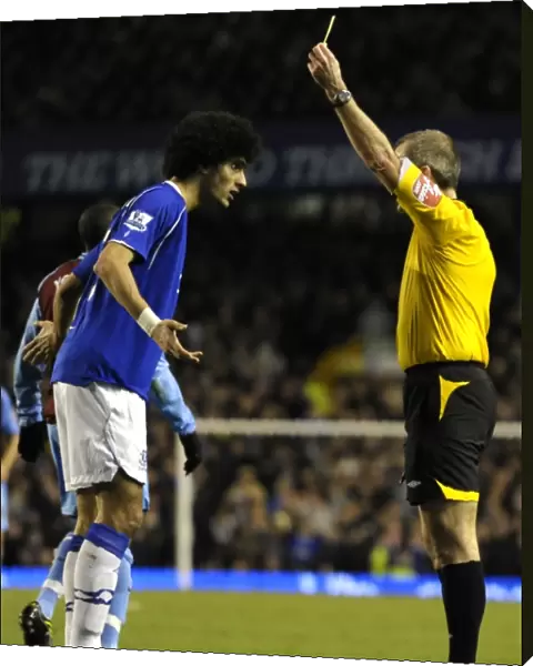 Marouane Fellaini Yellow Carded by Martin Atkinson in Everton vs. Aston Villa (08 / 09 Barclays Premier League)