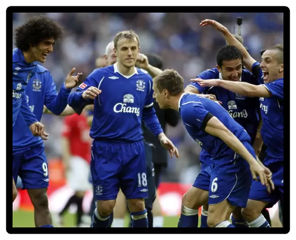 Everton's Phil Jagielka Celebrates FA Cup Semi-Final Victory over Manchester United (2009)