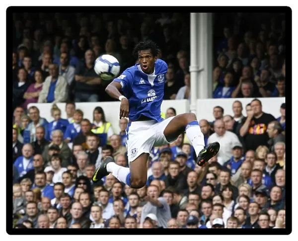 Everton vs Arsenal: Barclays Premier League Battle at Goodison Park - Joao Alves in Action