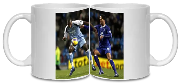 Manchester City v Everton Ishmael Miller and Joleon Lescott
