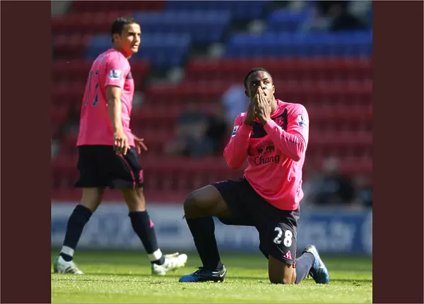 Anichebe's Emotional Reaction: Wigan Athletic vs Everton, Barclays Premier League (30 April 2011)