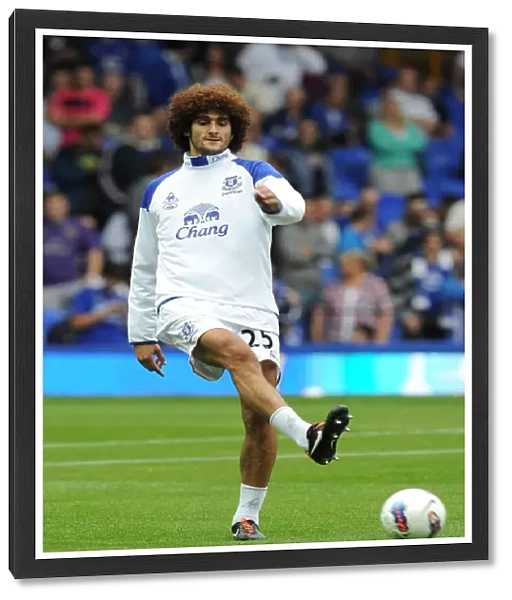 Marouane Fellaini in Action: Everton vs. Queens Park Rangers, Premier League Clash (2011)