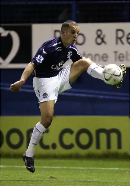 Everton's Leon Osman in Action: Carling Cup Third Round Clash against Sheffield Wednesday, 2007