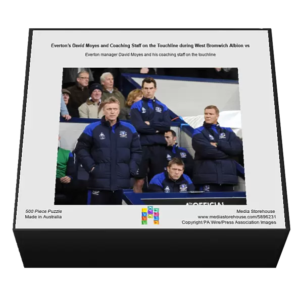 Everton's David Moyes and Coaching Staff on the Touchline during West Bromwich Albion vs. Everton (Barclays Premier League, 01 January 2012)