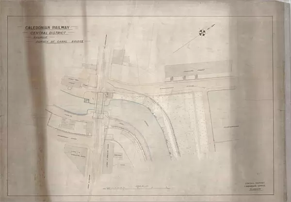 Caledonian Railway Central District Survey of Canal Bridge, Dalmuir