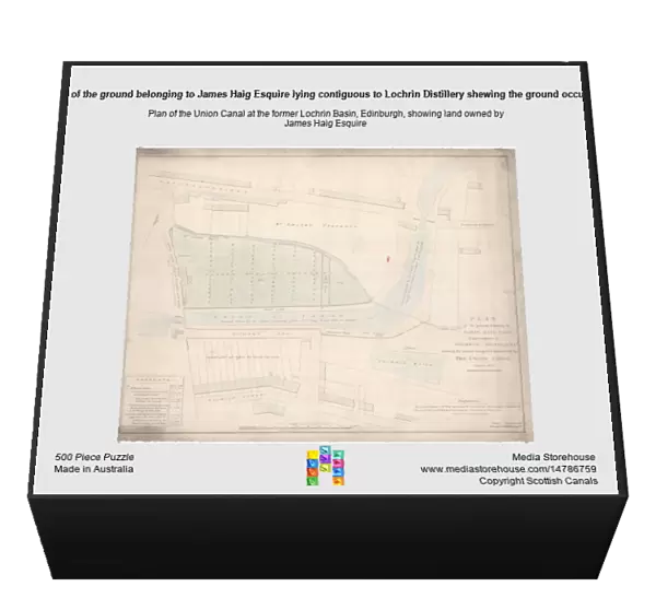 Plan of the ground belonging to James Haig Esquire lying contiguous to Lochrin Distillery shewing the ground occupied and intersected by The Union Canal August 1825
