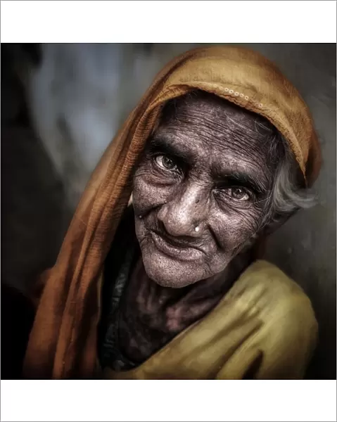 Old Woman Portrait, Varanasi